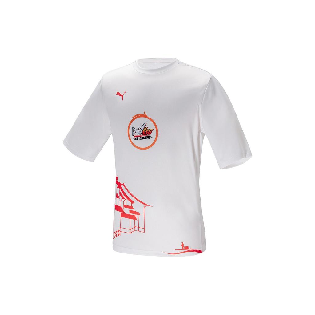 Puma Born To Win Series Moba Team Logo Crew Neck T-Shirt Unisex Tops White 605762-08