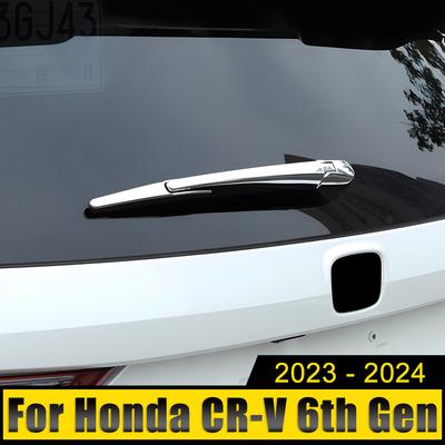 For Honda CR-V CRV 6th Gen 2024 2024 2025 Hybrid ABS Carbon Car Rear Wiper Cover Back Window Wipers Protector Trim Case Stickers