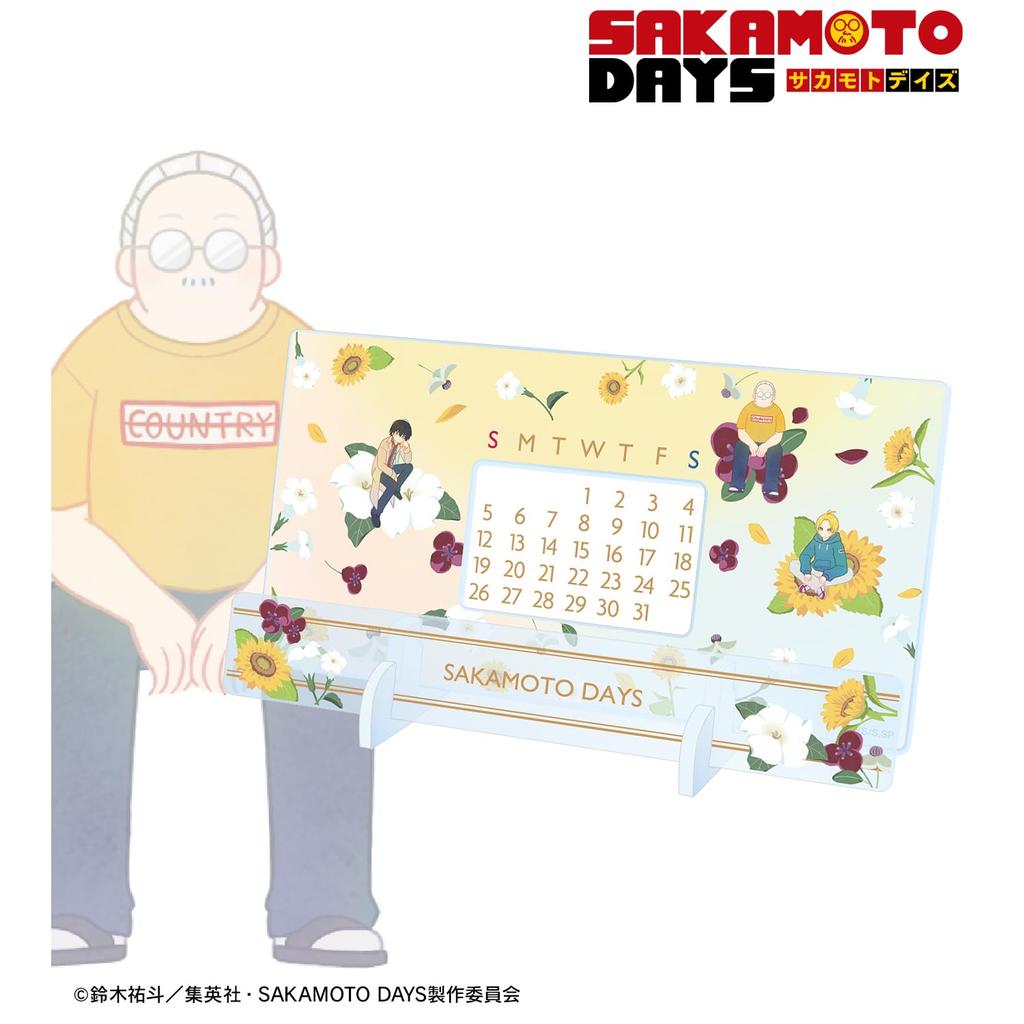 TV Anime Taro Sakamoto Shin Asakura Nagumo Botania Desk Acrylic Perpetual Calendar "SAKAMOTO DAYS" & &