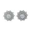 Fashion snow pollen diamond zircon stud earrings women's sunflower zircon flower earrings light luxury luxury high-end