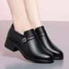 Shoes Deep mouth single shoes women's shoes autumn new mid-soft sole non-slip comfortable work leather shoes