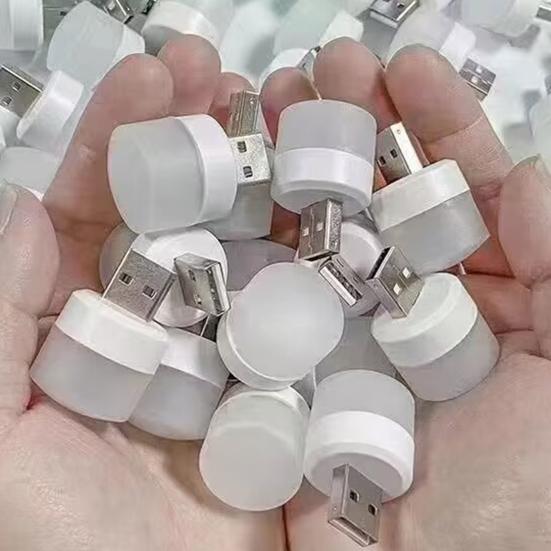 5/10Pcs Mini Circular LED Lights Bedside Lamps Flicker-Free Non-Glare Energy-Saving Plug-and-Play USB Lights