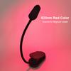 620nm Red Clip-On Book Light Rechargeable Portable Reading Light No Blue Light Eye Care for Bedtime Migraine Relief Night Light