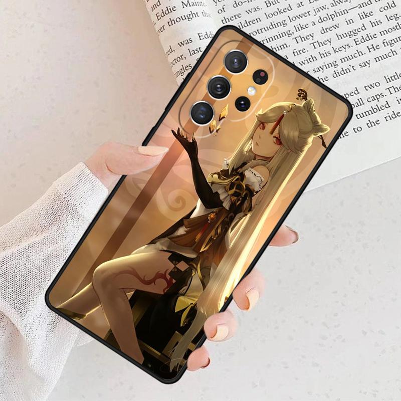 Genshin Impact NingGuang Phone Case For Samsung Galaxy S25 S23 S30 S8 S21 S20 FE S24 S22 Note 10 20 Plus lite Ultra