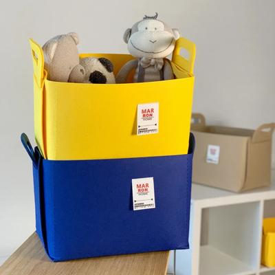 Moda Nuovo Tessuto Lavabile in Feltro di Lana Pieghevole Scatola Porta CD Pieghevole Contenitori Pieghevoli Organizer per Giocattoli Con Coperchio Cesta portaoggetti Cesta per la Biancheria