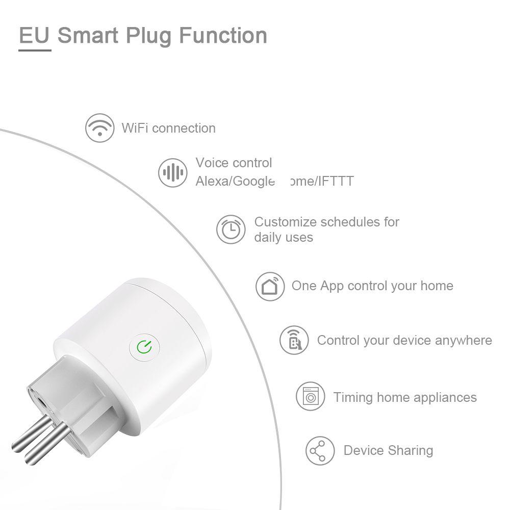 Single AC Wifi Smart Outlet Wi-Fi Smart Plug LT-P34