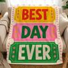 Colorful Love Quote Floral Pop Art Retro Aesthetic Throw Soft Flannel Throw Blanket For Couch Bed Sofa Warm Cozy All Season
