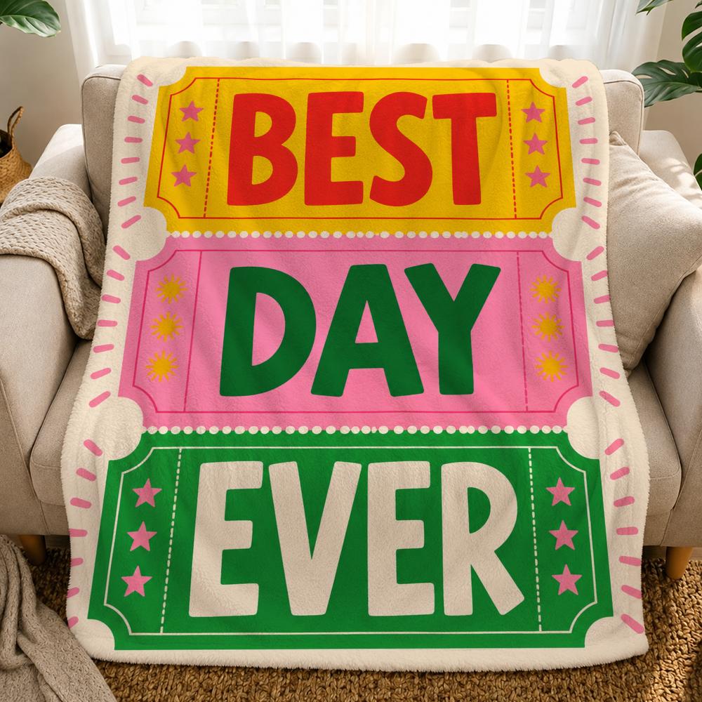 Colorful Love Quote Floral Pop Art Retro Aesthetic Throw Soft Flannel Throw Blanket For Couch Bed Sofa Warm Cozy All Season