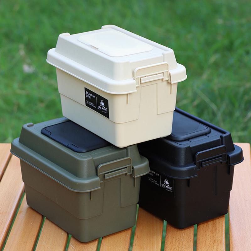 Outdoor Tissue Case Desktop Napkin Paper Storage Box Portable 11L Camping Picnic Seasoning Bottle Organizer Sundries Bucket