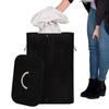 Panier à Linge - SPRINGOS® - 72L - Bambou - Noir - Amovible avec Couvercle