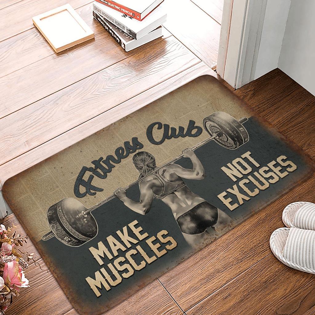 Eat Sleep Train Repeat Fitness Motivational Doormat Non-Slip Entrance Kitchen Bath Floor Door Mats Garden Carpet Rug