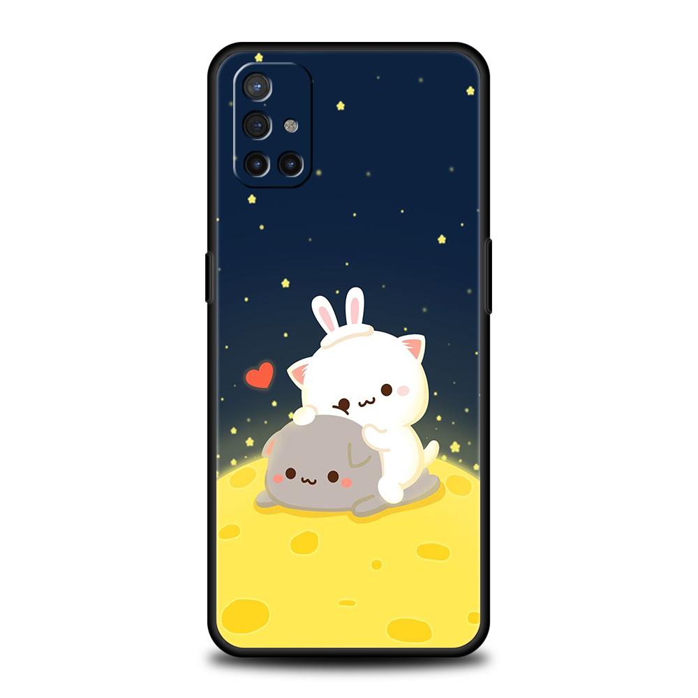 Peach And Goma Cat Phone Case for Oneplus 11 Nord N100 N10 10 7 8 9 9R 7T 8T N200 CE 2 9RT Z Pro 5G Silicone Cover Shell Capas