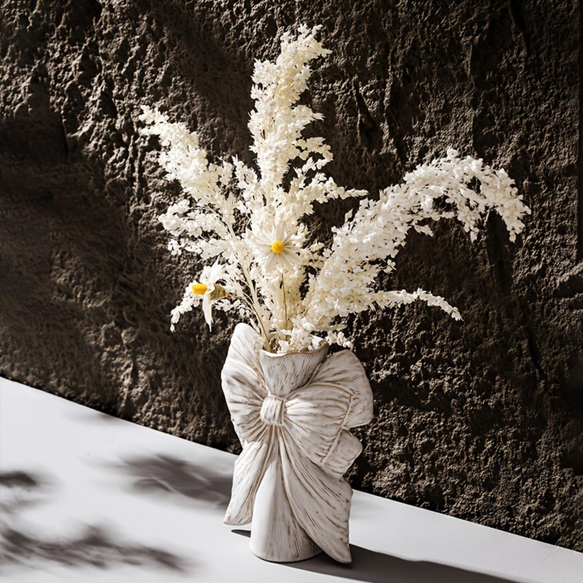 European Ceramic Vase White Luxury Creative Hydroponic Flower Holder Home Decor Gift Box