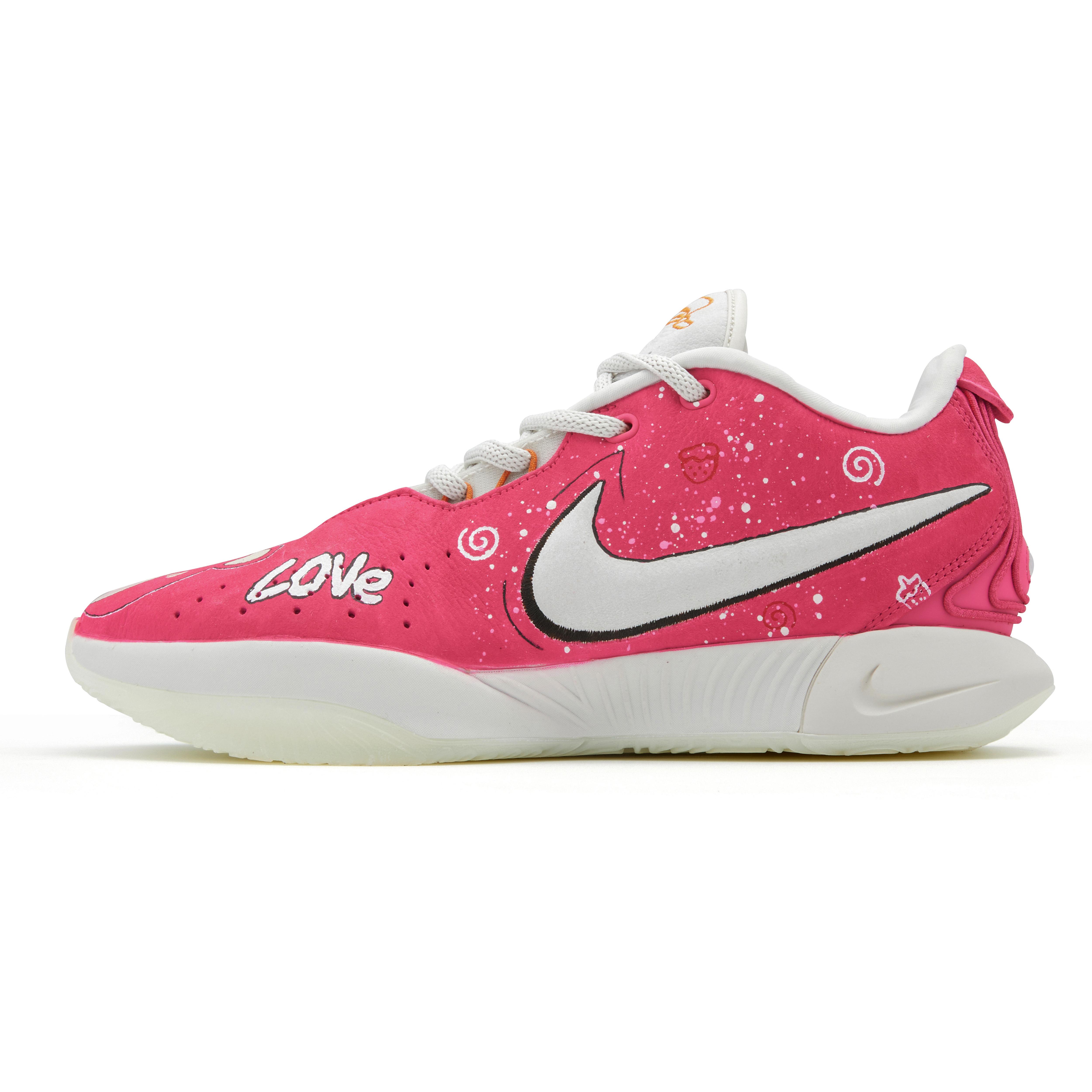 

Nike Lebron 21 Leather Slip Resistant, Abrasion Resistant, Breathable Low top Basketball Shoes Unisex White Pink FV2346-001(Team44-) 41