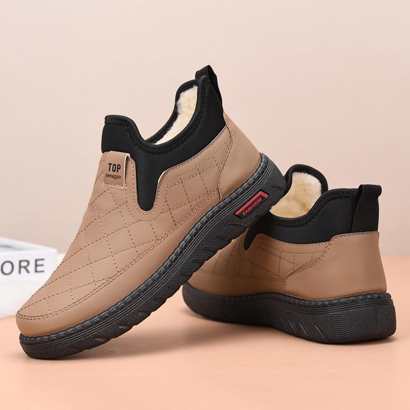 New Winter Women's Shoes, Velvet, Warm and Comfortable Short Boots, Fashionable and Casual Mom's Shoes, Soft Surface, Soft Sole, Flat Snow Boots