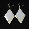 Women Simple Retro Dangle Earrings Frosted Rhombic Pendant Eardrop Jewelry Ear Decoration