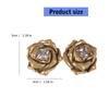 Fashionable Gold Tone Camellia Flower Earrings Convenient for Ladies Portable for Daily and Evening Wear Stylish Outfits