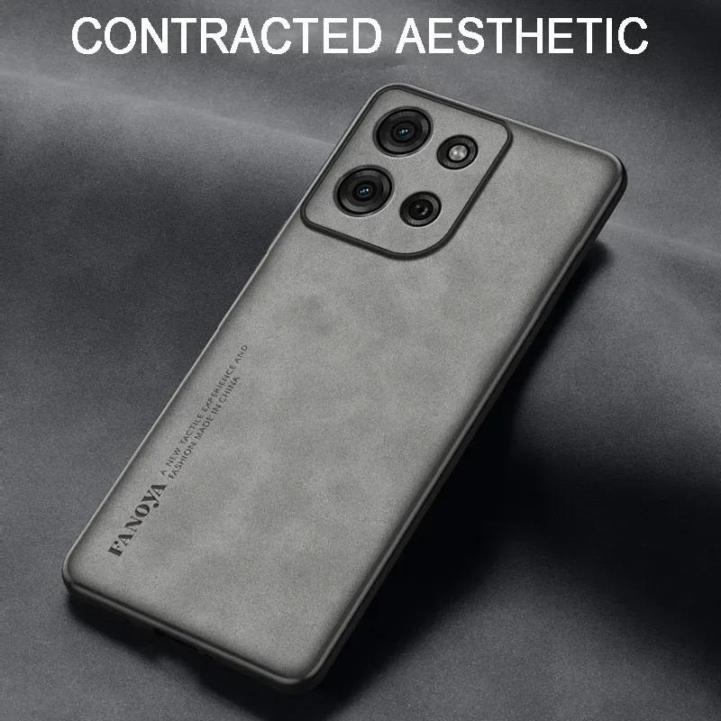 Business pouzdro z ovčí kůže s TPU hranou pro Motorola Edge 70 60 50 40 Neo Pro Ultra Fusion Camera Plný balíček Ochranný kryt proti pádu