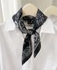 Women S Vintage Black Paisley Silk Square Scarf For Neck Decoration