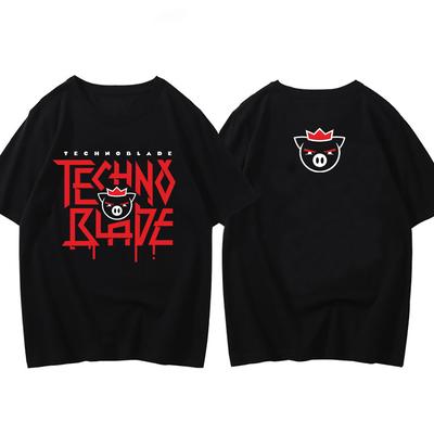Kawaii Kleidung Technoblade Dream Smp T-Shirt Unisex Sommer T-Shirt Kurzarm Partnerkleidung Europa und Amerika Streetwear Tops