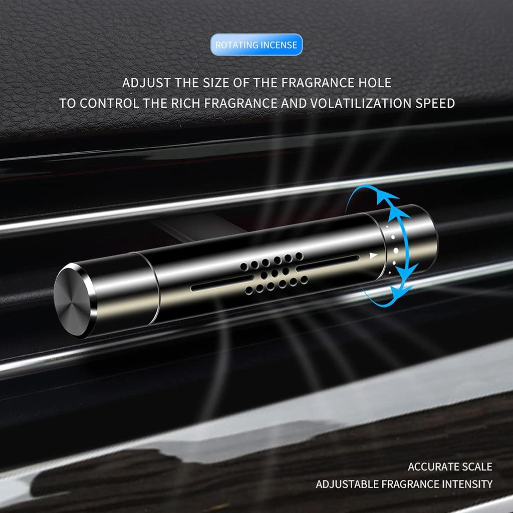 Auto-Lufterfrischer, Diffusor, Entlüftungsclips, Parfüm, ätherische Ölsticks für Frauen und Männer, Auto-Duft, Dekorationszubehör(Schwarz)