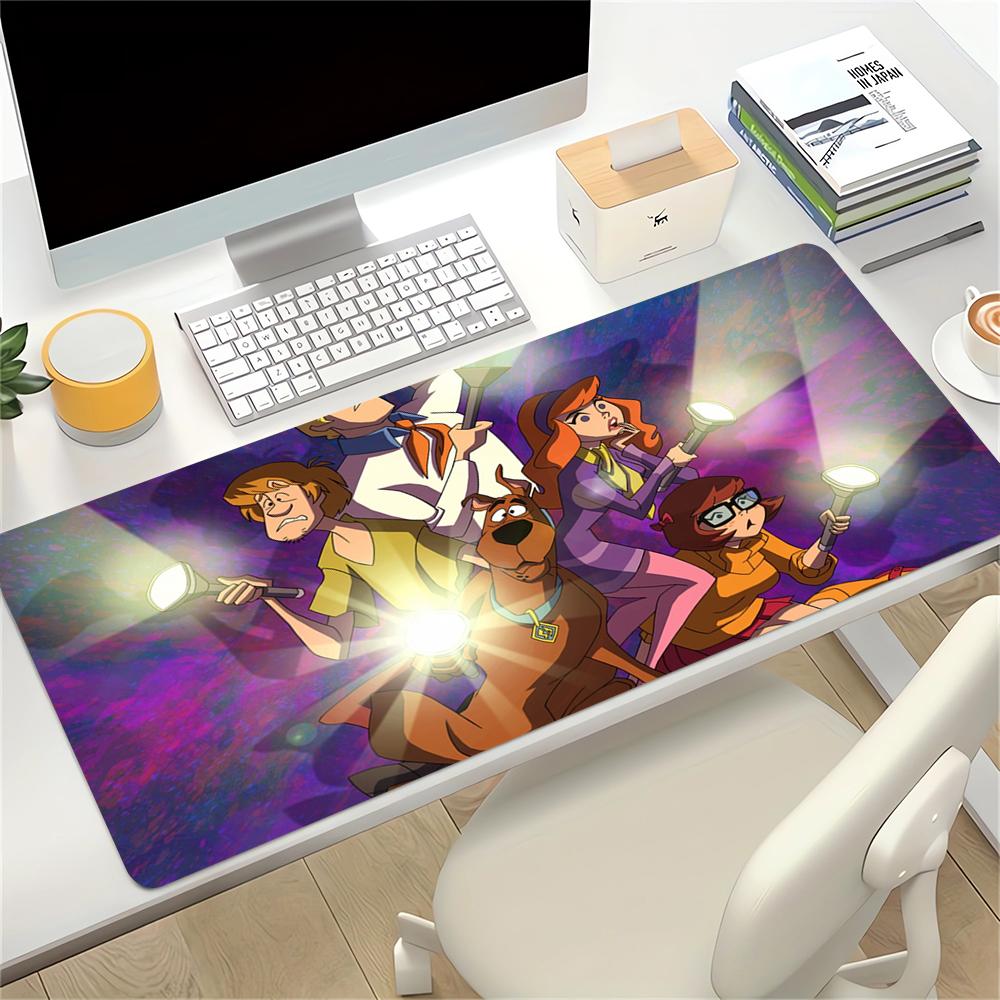 Scoobydoo Mystery Night Large Gaming Mouse Pad Nonslip Rubber Base Waterproof Desk Mat For Office Pc Laptop