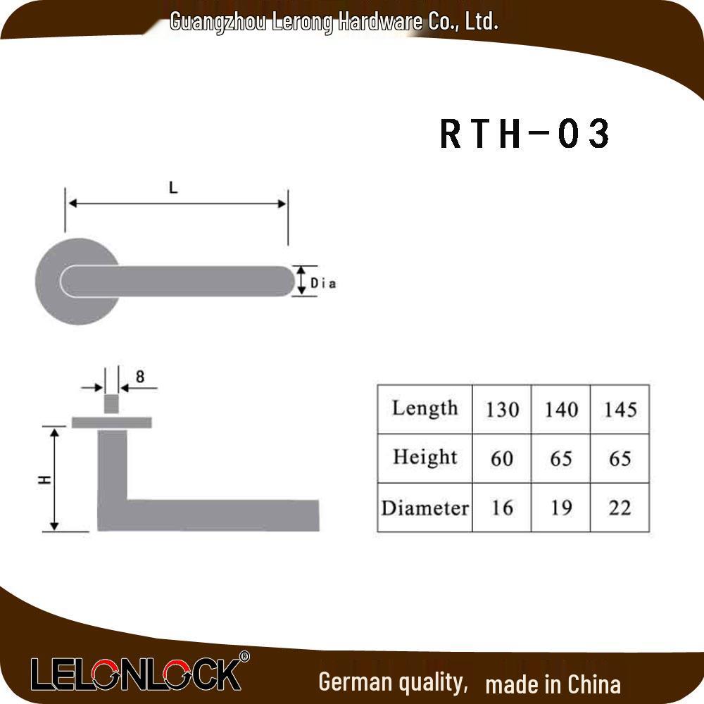 American Style Bathroom Door Lever Lock - 304 Stainless Steel, Toilet Passage Room