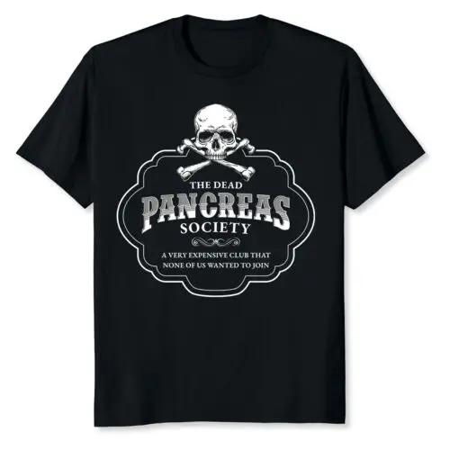 Dead Pancreas Society Type One Diabetes T1D Awareness Skull TShirt 4XL