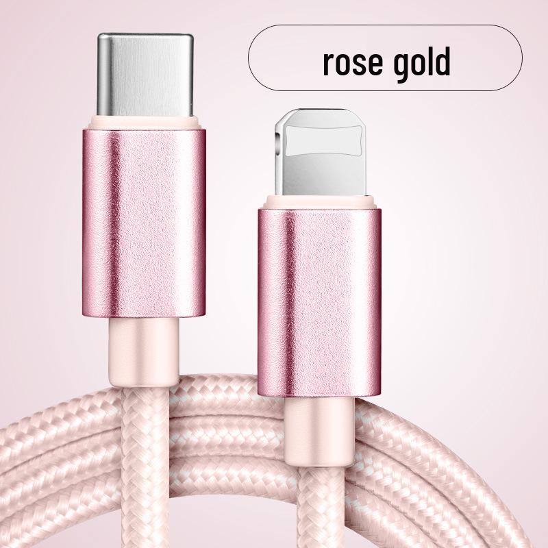 Dual Type-C Fast Charging Nylon Cable for iPhone 15, Samsung, Huawei, and Xiaomi Phones