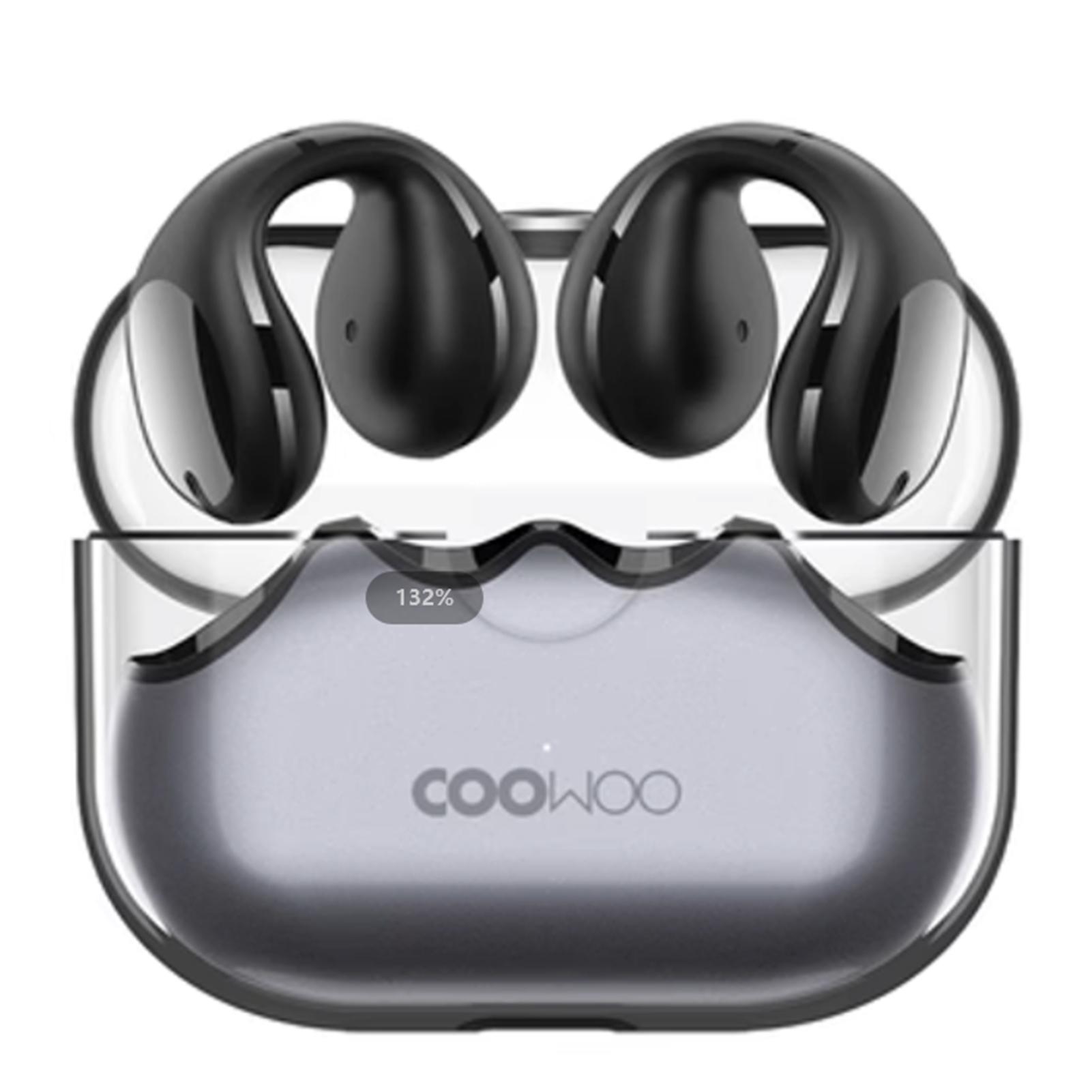 

Беспроводные наушники COOWOO с клипсой и воздушной проводимостью, беспроводные наушники BT, воспроизведение 20 часов с беспроводным подключением