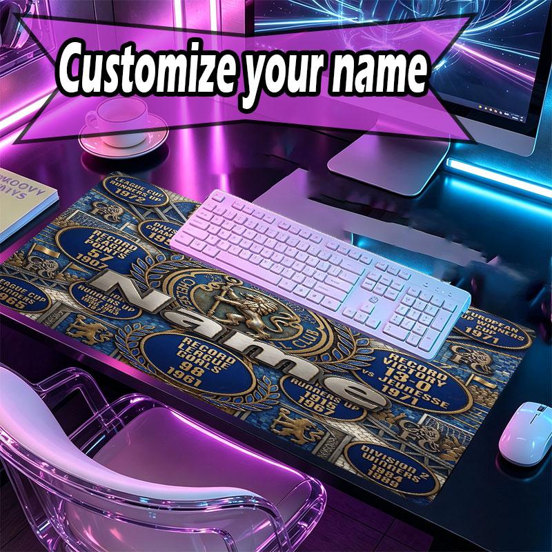Custom Name Personalized Chelsea Football Club Pattern Mousepad, Laptop PC Desk Mat, Decorative Desk Mat for Home Keyboard Pad Gift
