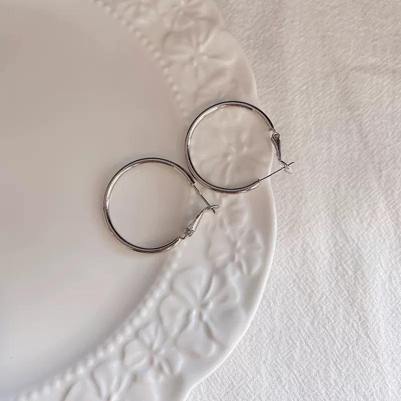 2025 Trendy 925 Silver Hoop Earrings: High-End European & American Style for Women
