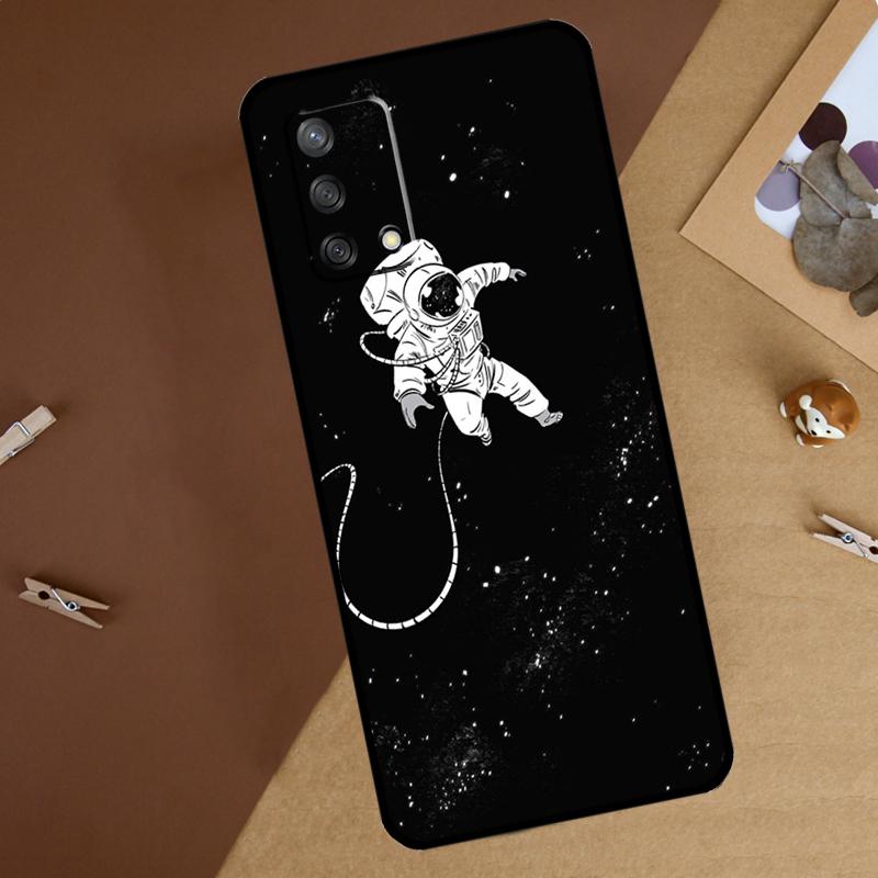 Aesthetic Space Moon Astronaut For Oppo A18 A38 A58 A78 A98 A40 A60 A80 A74 A94 A54 A16 A76 A96 A15 A57S A17 A77 Phone Case