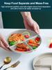 Plastic Dinner Dishes Round Divided Plates Microwave Safe Dessert Fruit Salad Serving Tray Kitchen Dinnerware Food Tray
