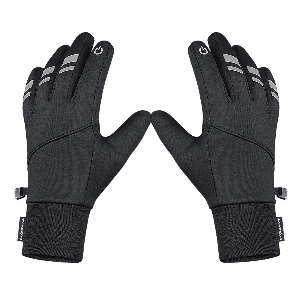 Winter Warm Cycling Gloves Touch Screen Waterproof Windproof Reflective Ski Riding Gloves