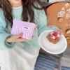 Fresh Stripe Lipstick Cushion Storage: Compact Coin & Makeup Portable Sundries Bag