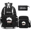 3Pcs/set Anime Uzumaki Backpack for Teen Boy Girl Back To School Bag Student Schoolbag Leisure Travel Bag
