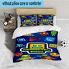 Set Biancheria da Letto 3 Pezzi Personaggi Colorati Geometry Dash, Ideale per 1 Copripiumino e 2 Federe Perfetto per Regalo Fan, Ideale per Camera da Letto, Dormitorio