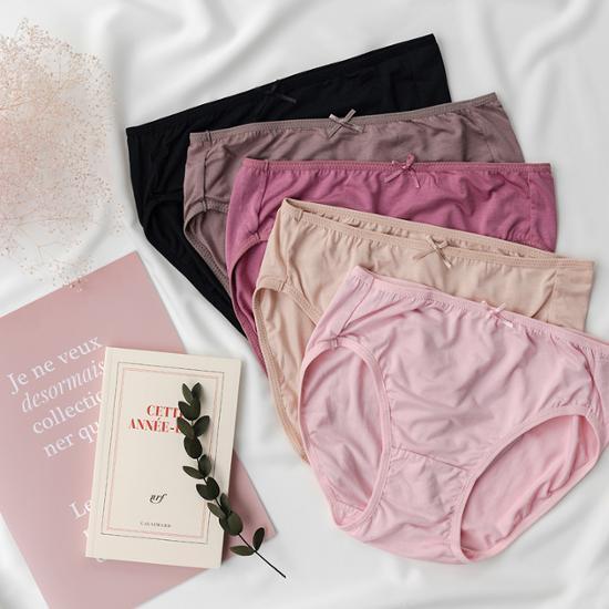 1 Set mit 5 Skinny Five Basic Modal-Slips