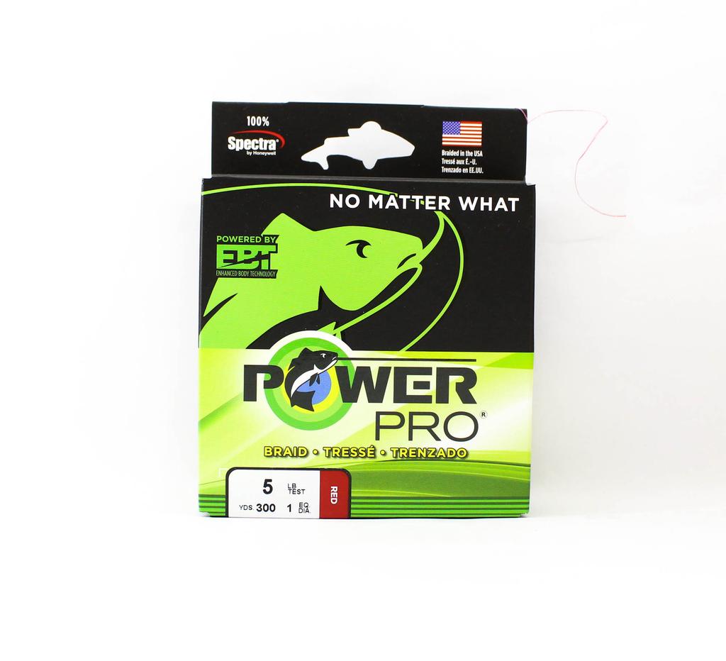 Power Pro Braided Spectra Line 5lb x 300yds Red (4533)