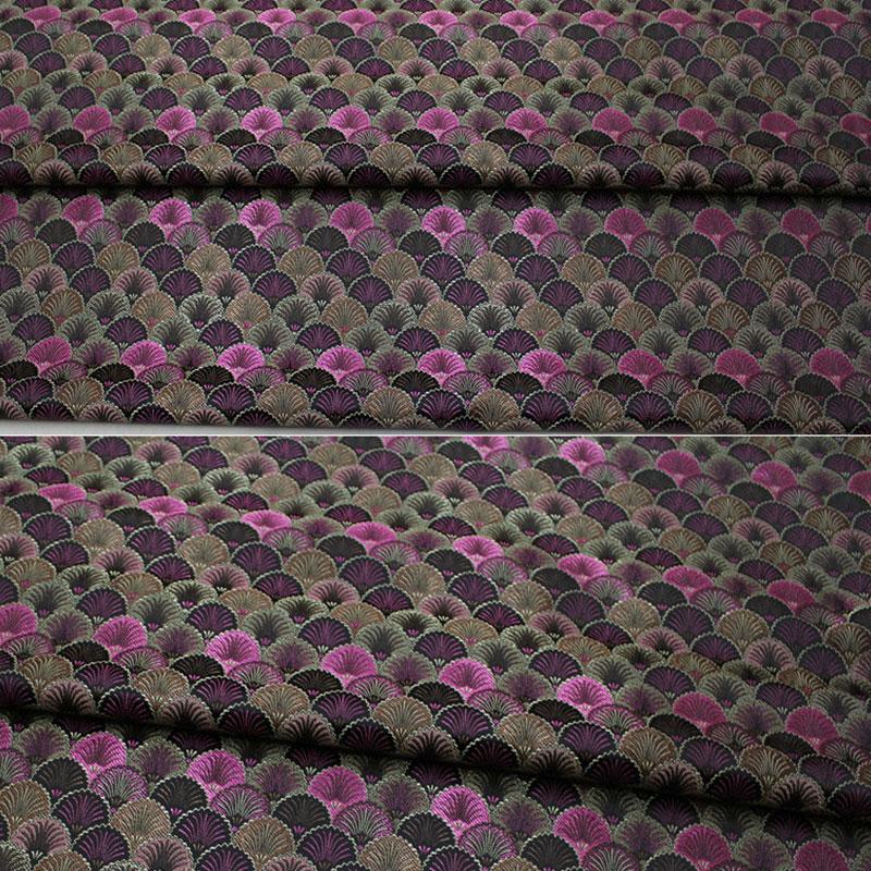 100x75cm Chinese Style Tibetan Mongolian Robe Brocade Jacquard Fabric Retro Silky Satin Fabric For DIY Hanfu Sewing Material