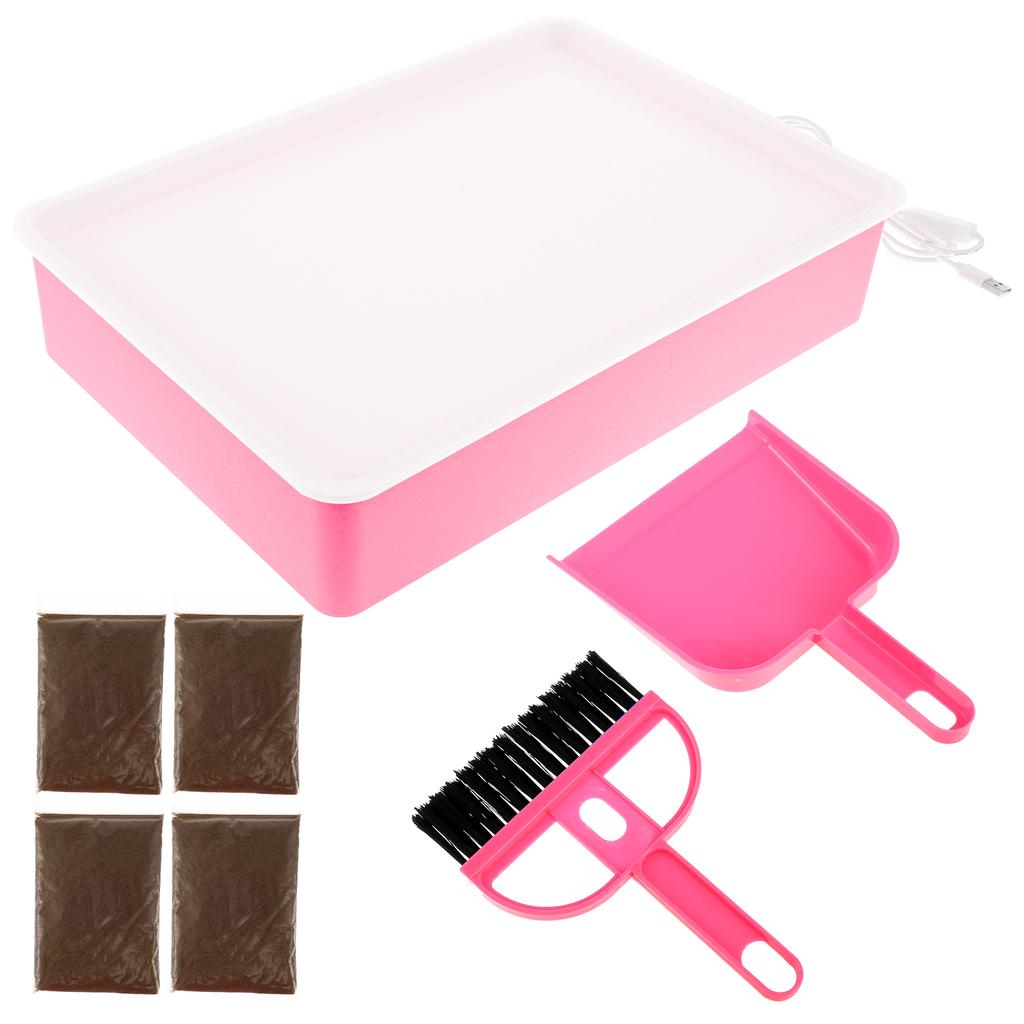ABS children's handmade DIY sand painting box with built-in LED soft light imagination sand painting fun handmade art kit