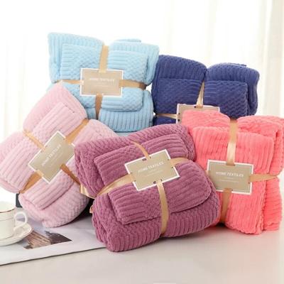 Prosop îngroșat din lână de corali Set de prosoape de baie de uz casnic, de culoare solidă, moale, absorbant, cu uscare rapidă.