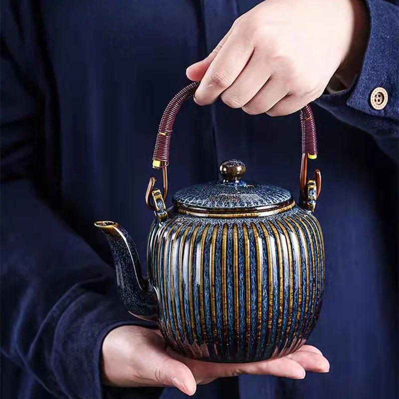 My Extreme Outdoor Activities Exquisite Chinese Ceramic Teapot With Filter 800Ml Mug Teapot For Tea Kettle Puer Tea Pot Set Teaware Teapots Cup Service Clay