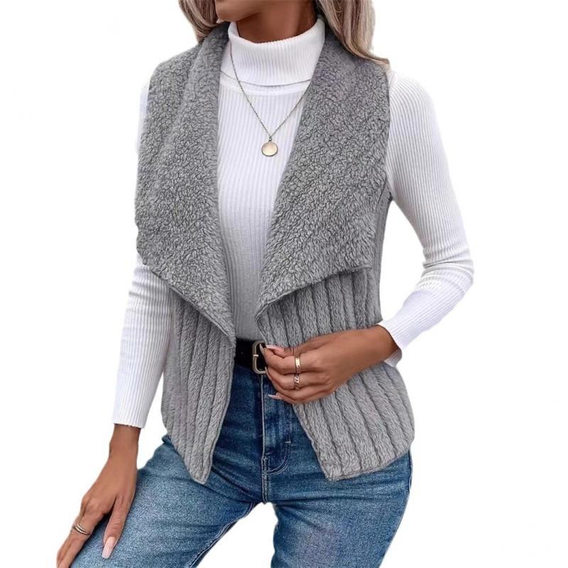 Womens Slim Fit Sleeveless Vest Jacket Casual Open Front Cardigan 2026 Winter