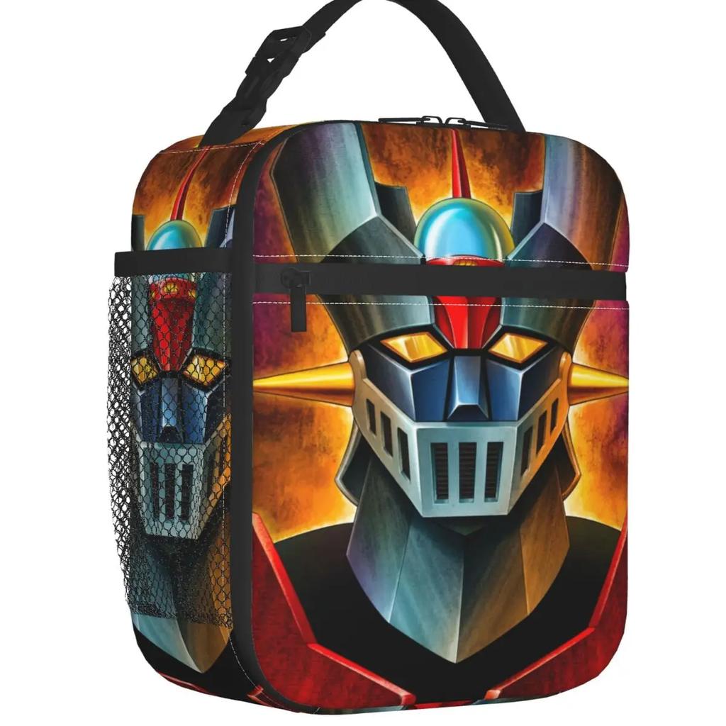 Grendizer Anime Insulated Lunch Bags for Women UFO Robot Goldorak Portable Cooler Thermal Bento Box Work School Travel