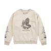 Retro Unisex Distressed Graffiti Print Loose Round Neck Sweatshirt