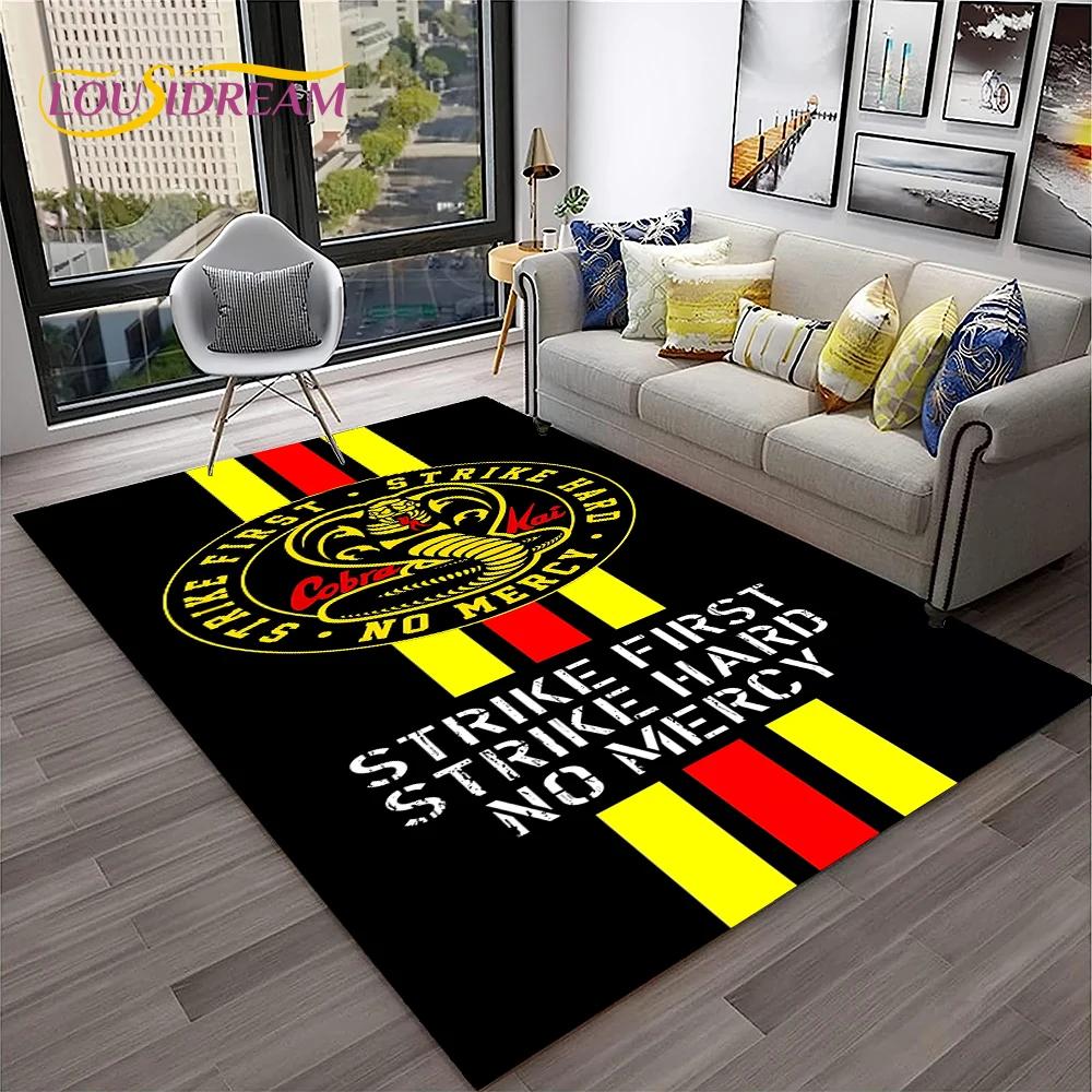 3D Cobra Kai Amanda TV Karate HD-Teppich für Zuhause, Wohnzimmer, Schlafzimmer, Sofa, Fußmatte, Dekor, Kinderspielbereich, Teppich, rutschfeste Bodenmatte