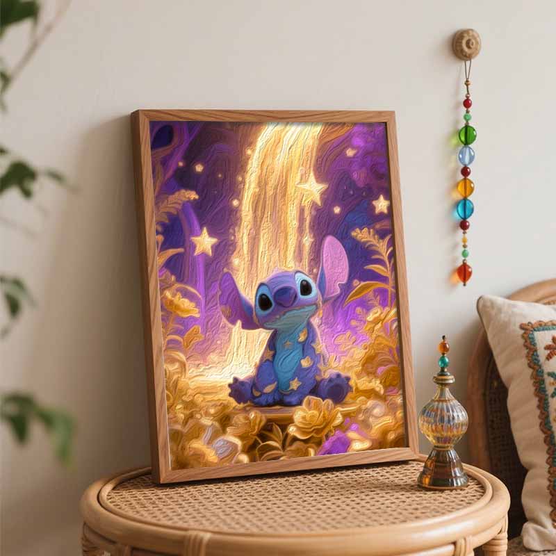 Disney Stitch Oil Painting Hand Painting Art Kit Coloring Painting Handmade Diy Home Decoration Gift