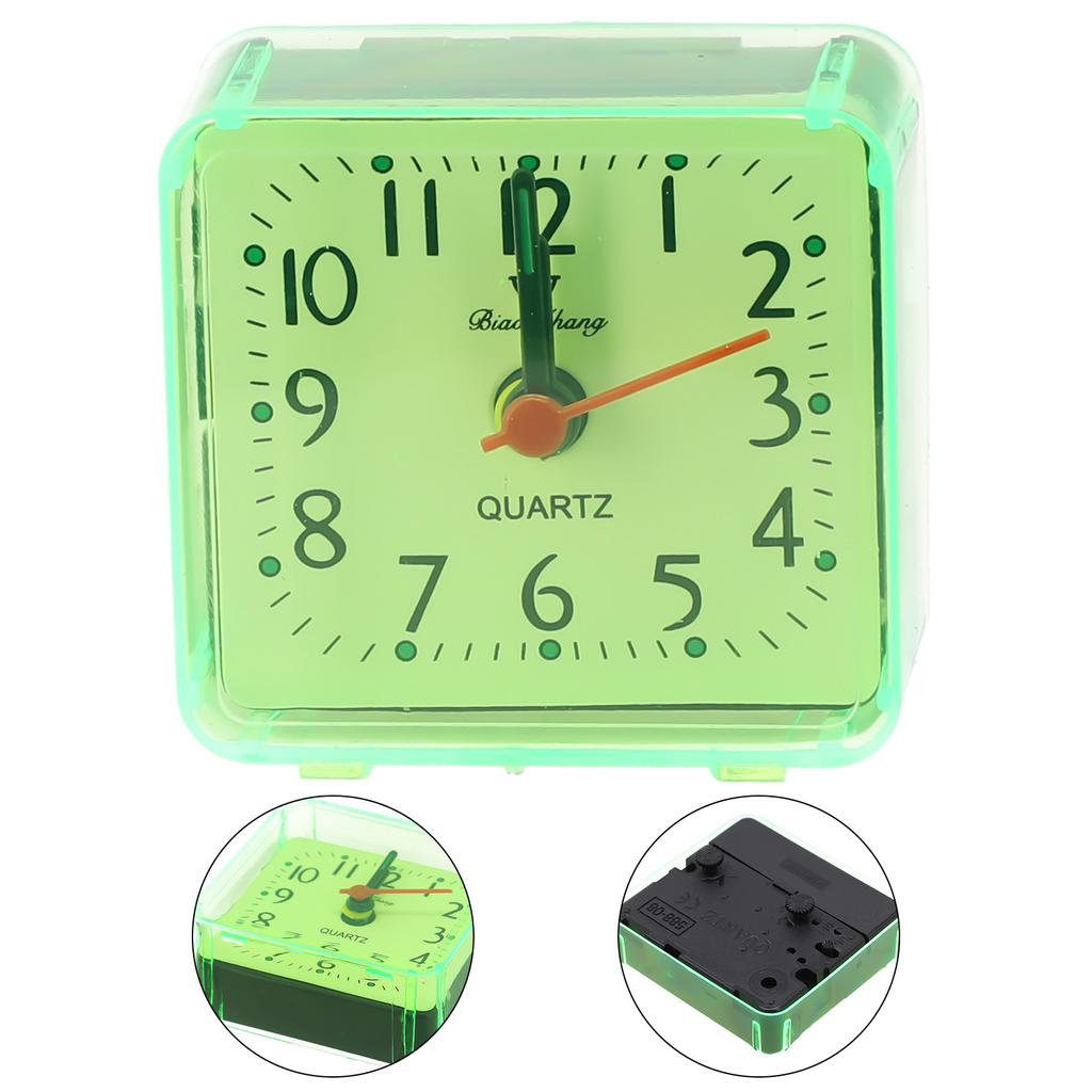 Silent Battery Operated Wake Up Vintage Quartz Bedroom Nightlight Design Analog Non Ticking Alarm Clock Bedside Decoration